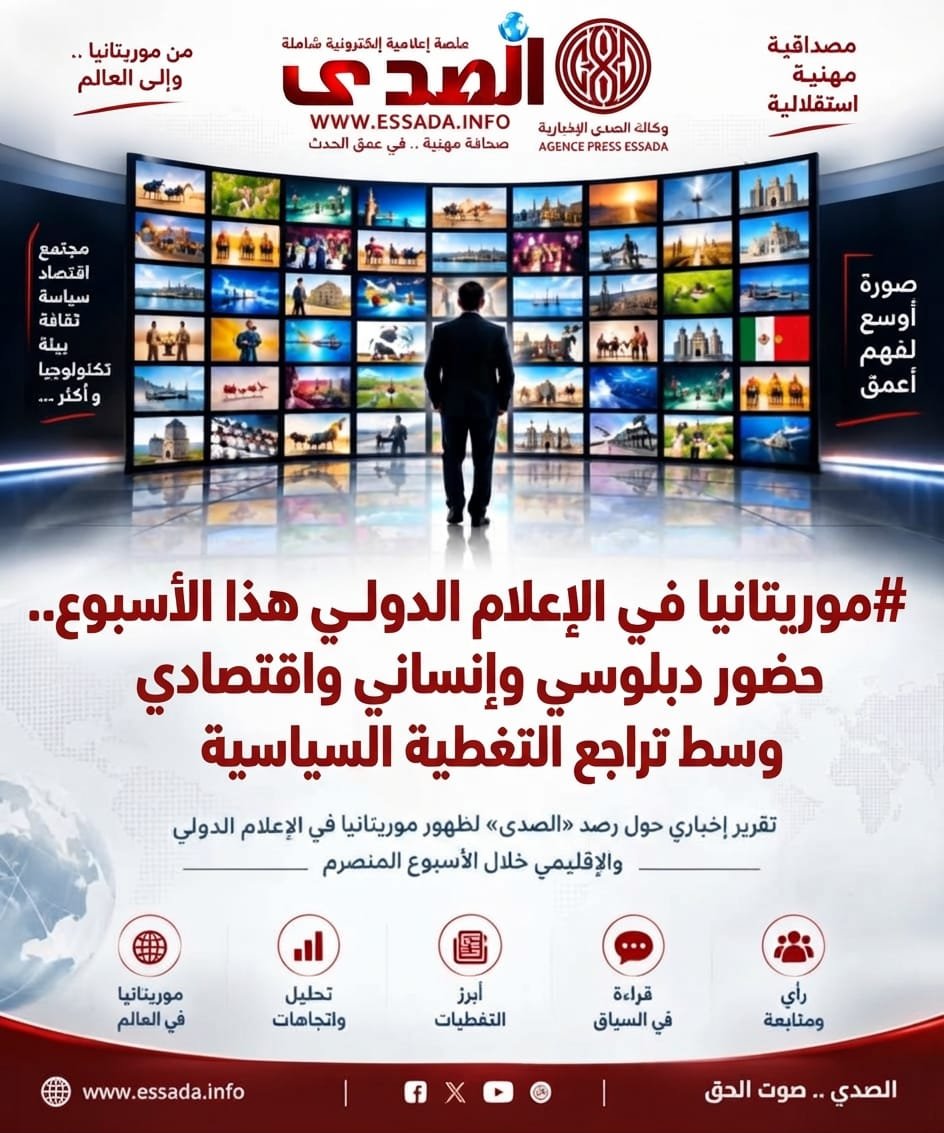 # موريتانيا في الإعلام الدولي هذا الأسبوع.. حضور دبلوماسي وإنساني واقتصادي وسط تراجع التغطية السياسية